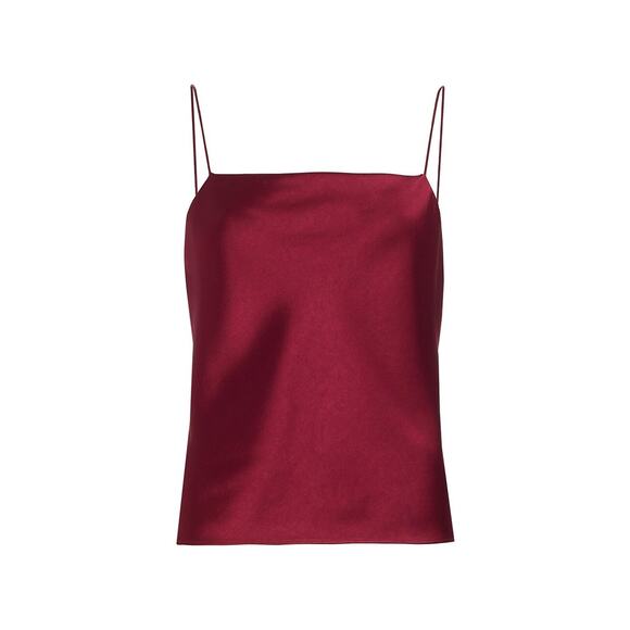 Olivia Tops - Olivia �Harmon� Bordeaux Triacetate Draped Camisole Top Size XS